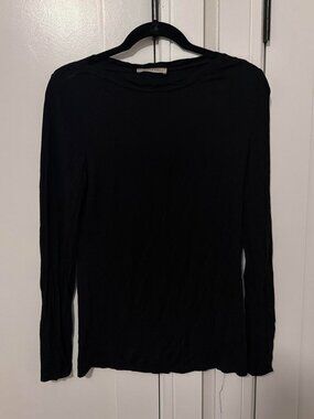 Oasis black long sleeve top with a relaxed fit